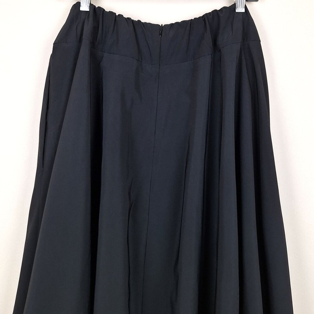 Bell Pogue Flow Swing Skirt Size 2XL. Black High Waist Tie Sash Goth Party City - Picture 6 of 11